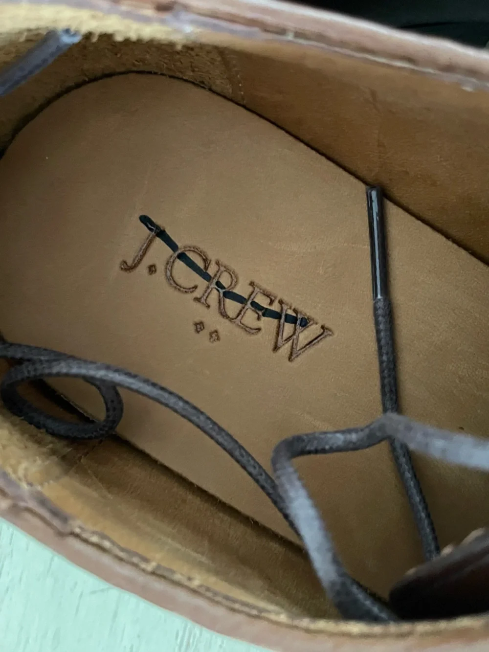 J. CREW Leather cap-toe derby shoes in Brown Size 8 M NWOB $228‎ BS113